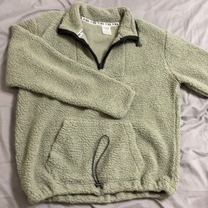 sherpa green quarter zip